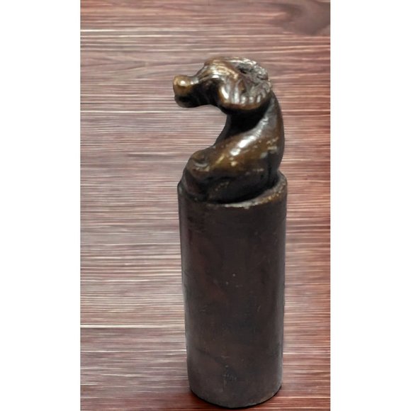 Vintage Chinese Bull Carved Stone Chop/Stamp - Picture 2 of 12